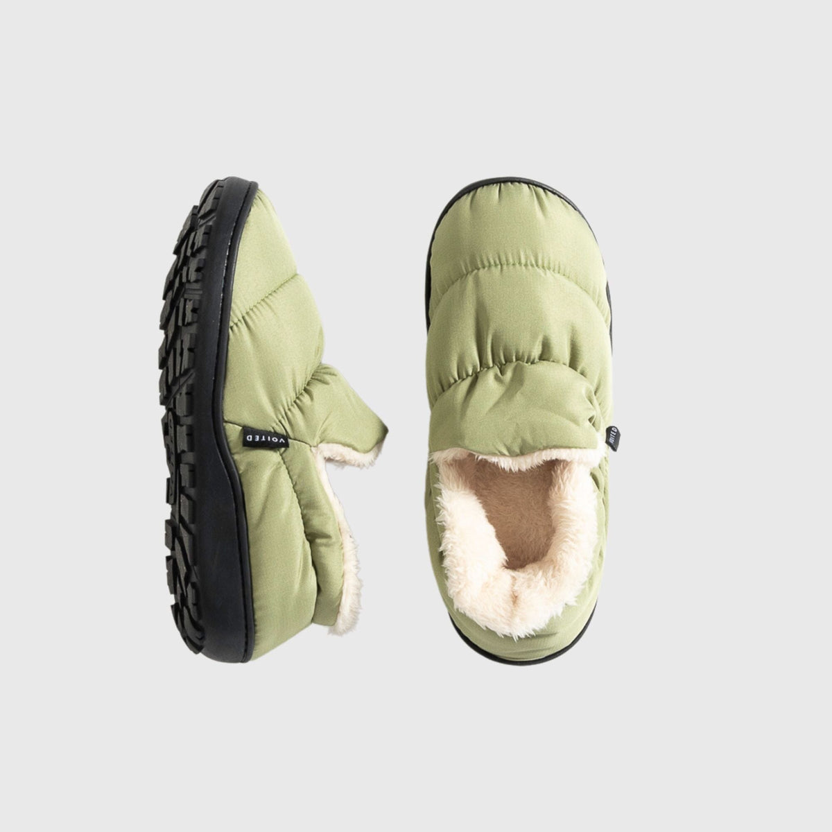 Voited Cloudtouch™ Slipper - Lightweight, Indoor/Outdoor Fleece-Lined Camping Slippers - Olive