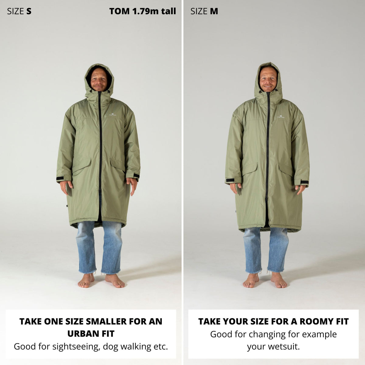 VOITED 3rd Edition Outdoor Changing Robe & Drycoat for Surfing, Camping, Vanlife & Wild Swimming - Waterfall