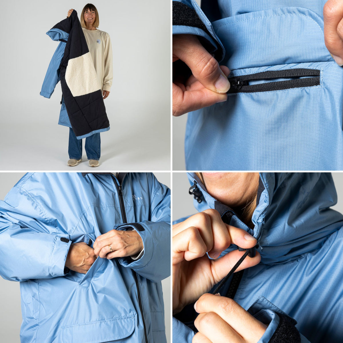 VOITED 3rd Edition Outdoor Changing Robe & Drycoat for Surfing, Camping, Vanlife & Wild Swimming - Waterfall