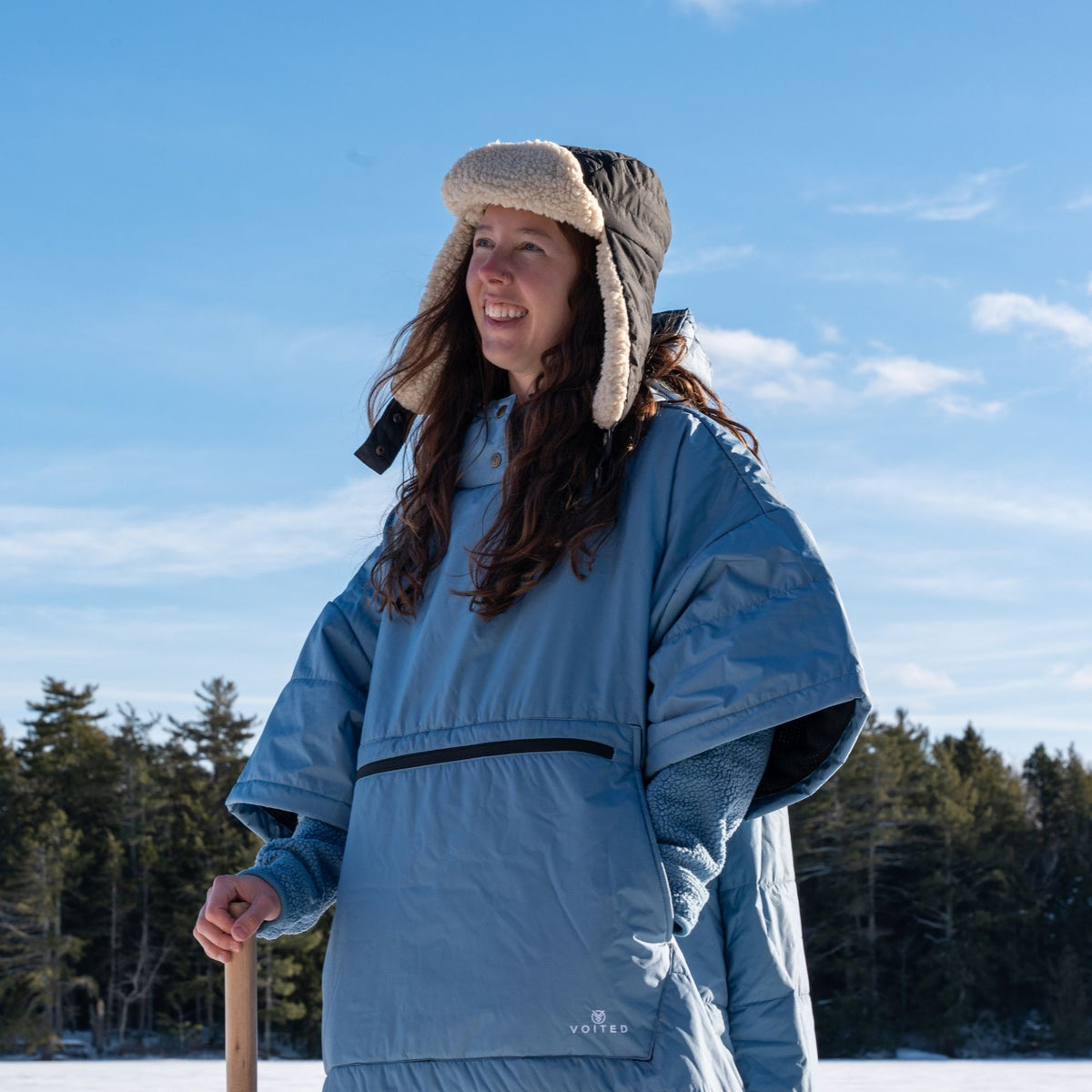 VOITED 3rd Edition Outdoor Poncho for Surfing, Camping, Vanlife & Wild Swimming - Mountain Spring