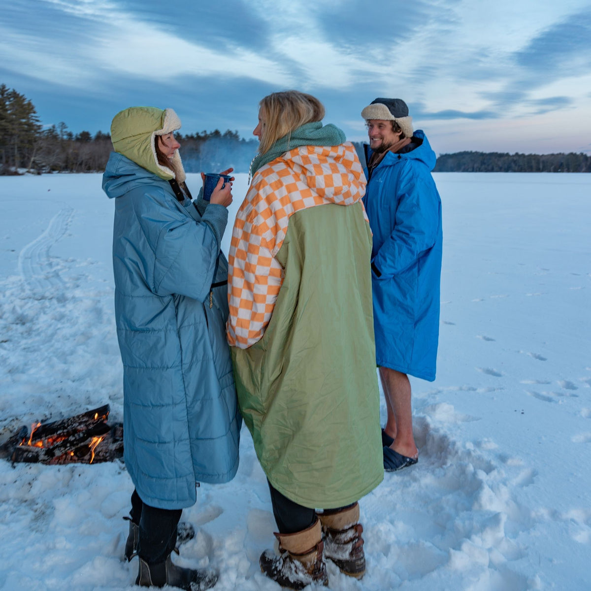 VOITED 3rd Edition Outdoor Poncho for Surfing, Camping, Vanlife & Wild Swimming - Mountain Spring