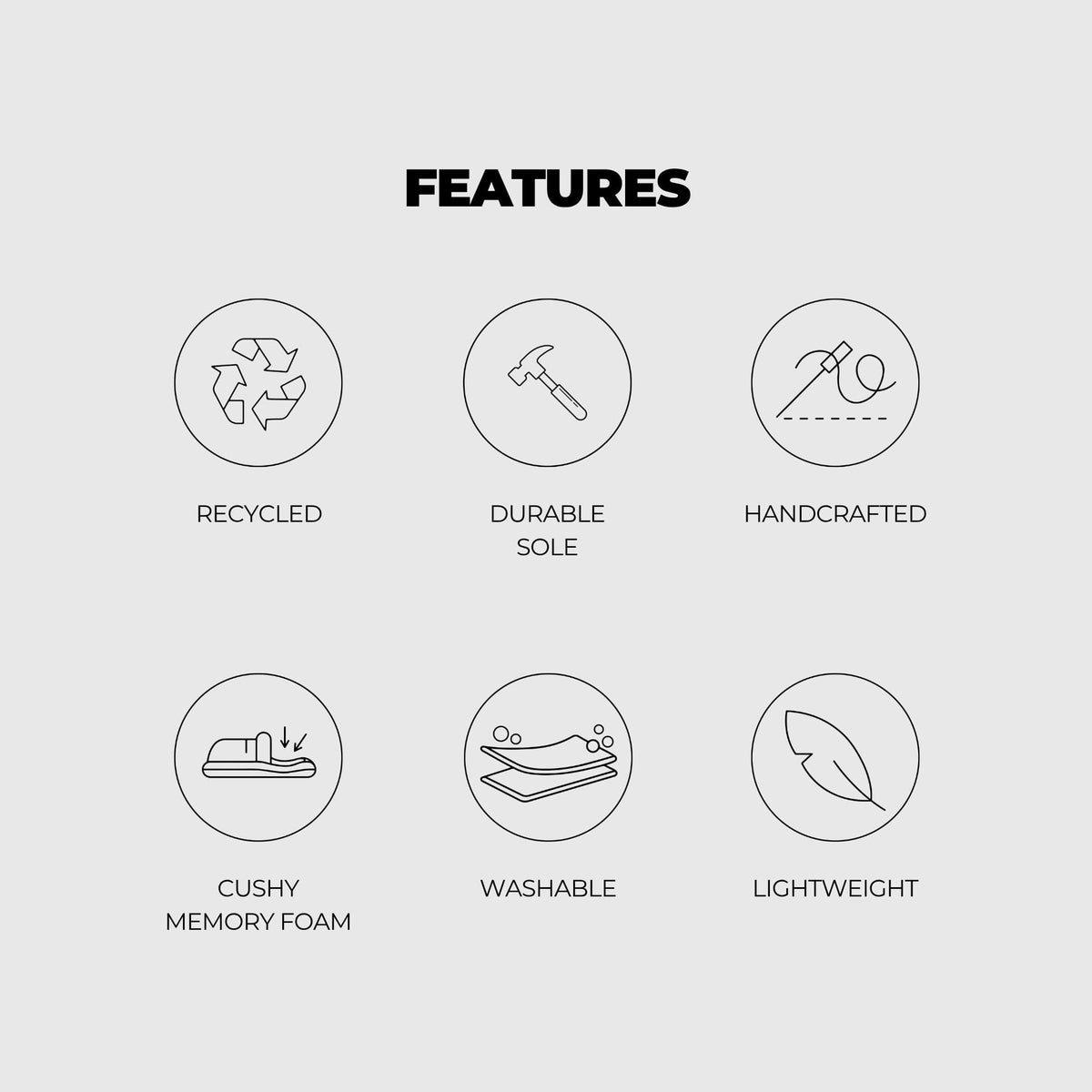 Voited Soul Slipper - Lightweight, Indoor/Outdoor Camping Slippers - Black