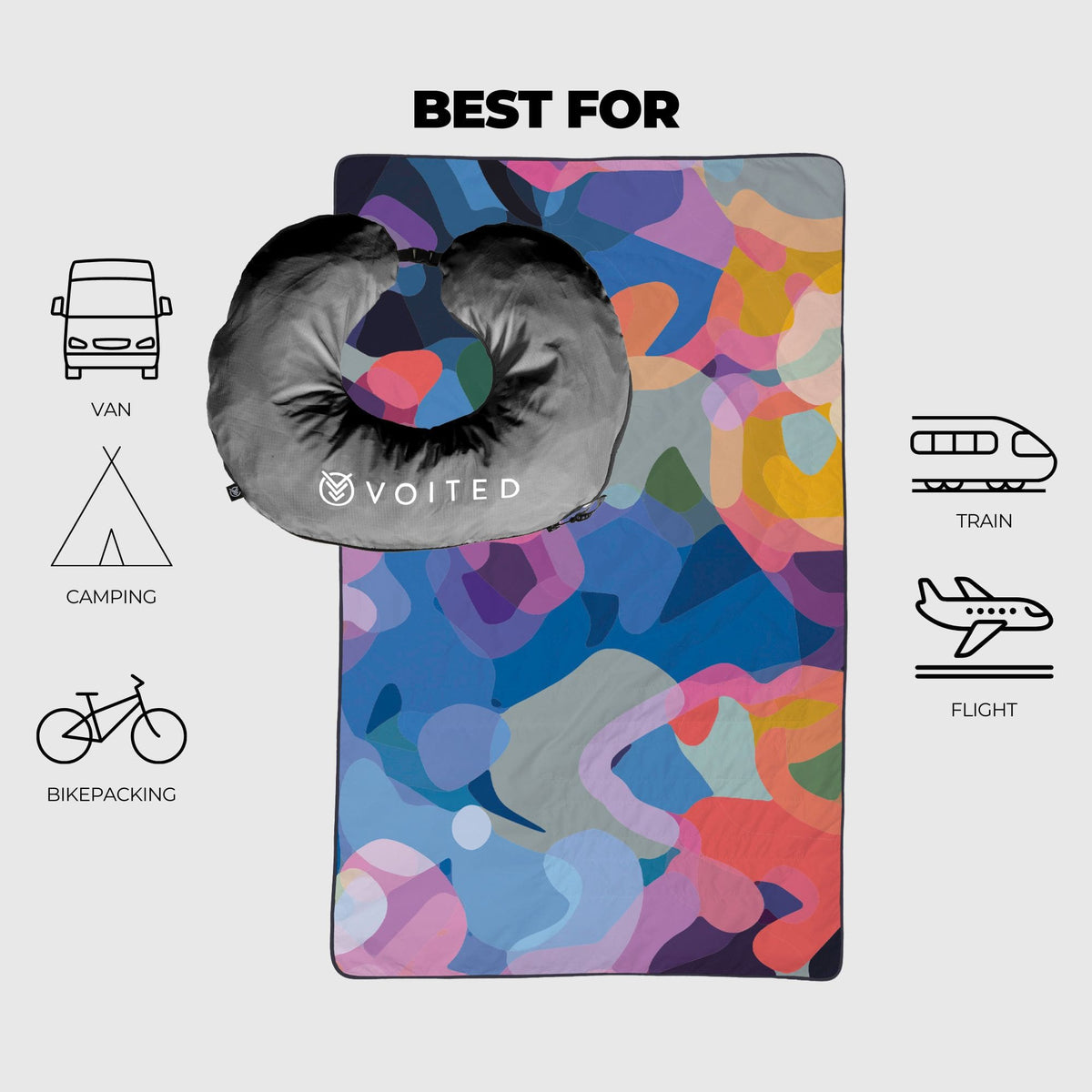 VOITED NeckPack Travel PillowBlanket - Beyond Real