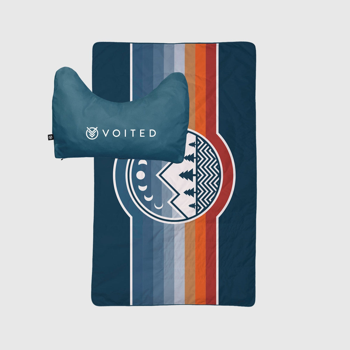 VOITED NeckPack Travel PillowBlanket - Camp Vibes Two