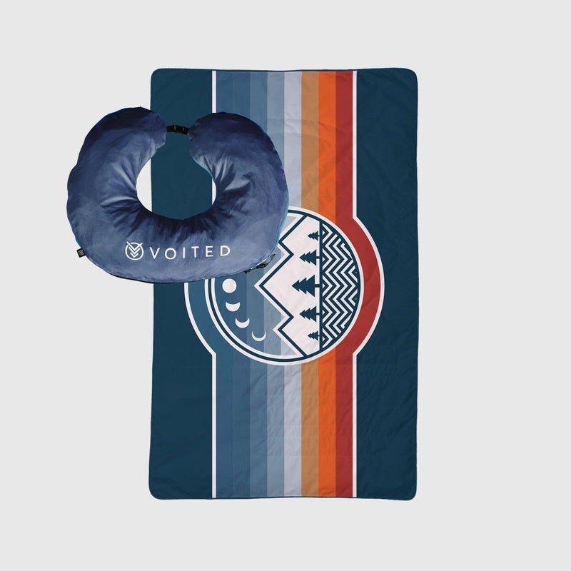 VOITED NeckPack Travel PillowBlanket - Camp Vibes Two