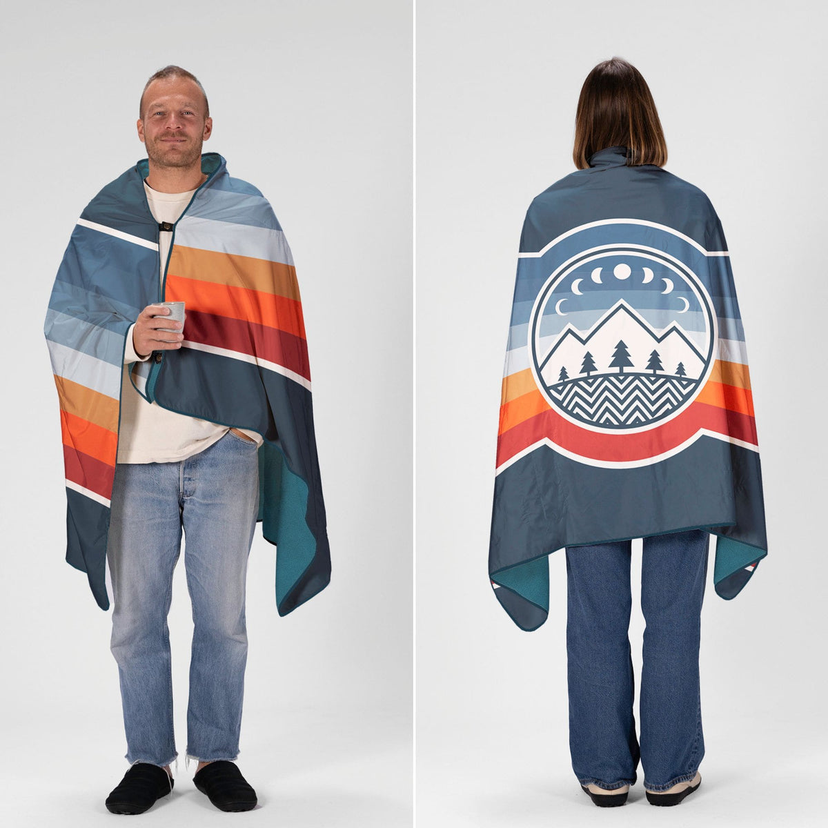 VOITED NeckPack Travel PillowBlanket - Camp Vibes Two