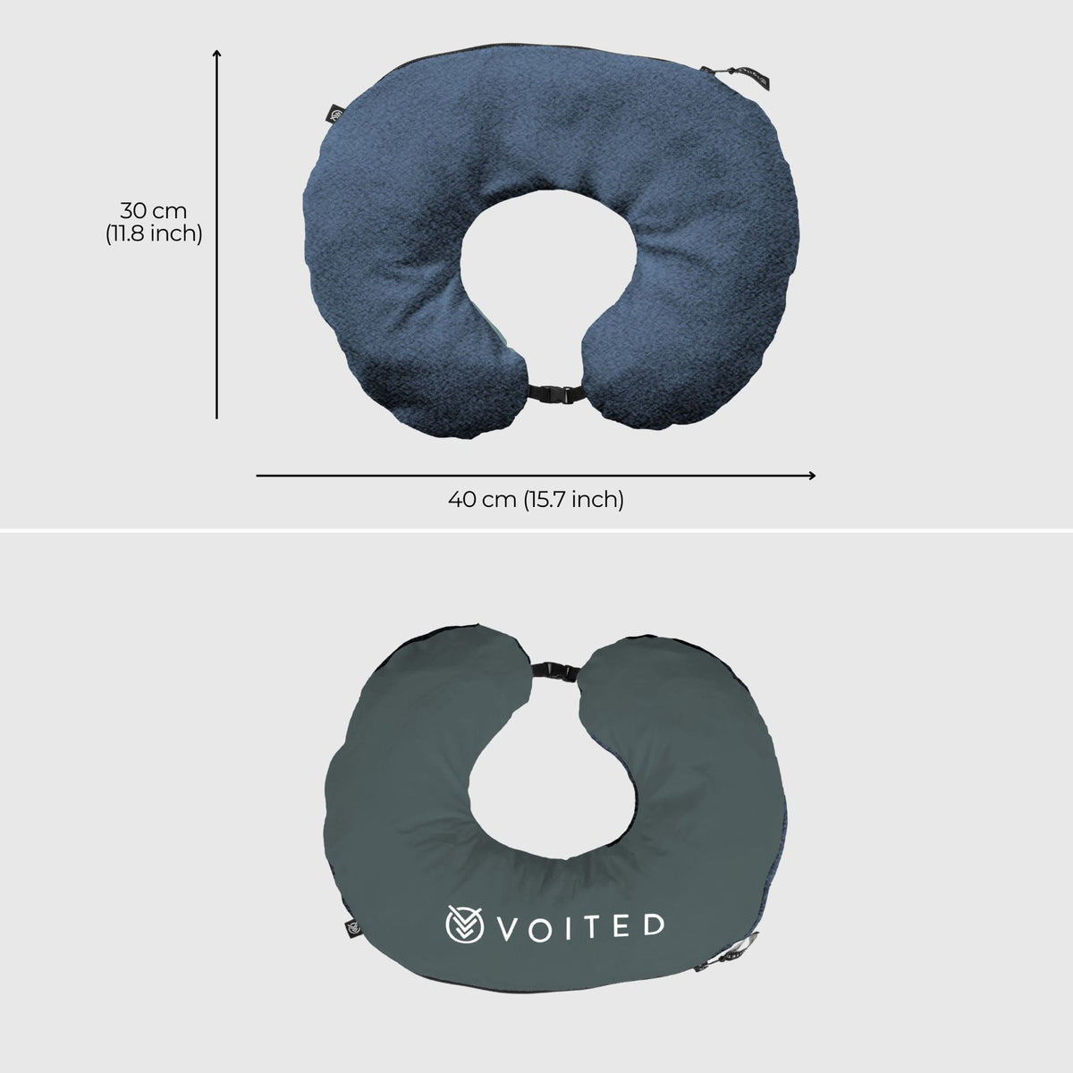 VOITED NeckPack Travel PillowBlanket - Jasper / Tree Green