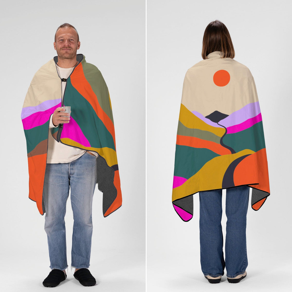 VOITED NeckPack Travel PillowBlanket - Mystic Ridge