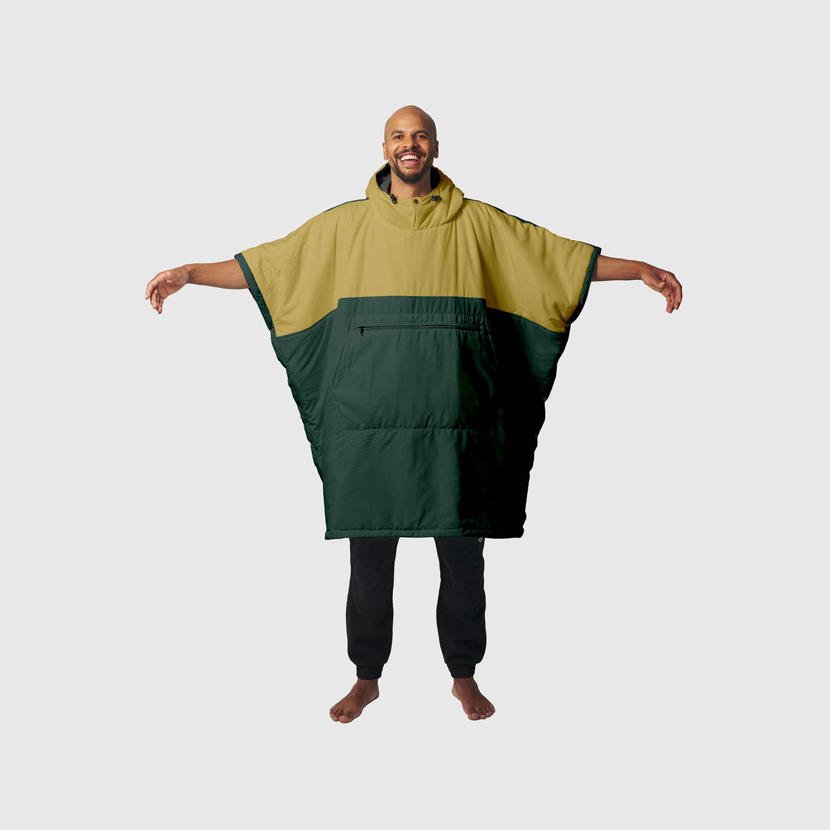 Voited Trooper Outdoor Premium Poncho-Blanket - Green Gabels / Dusty Sand