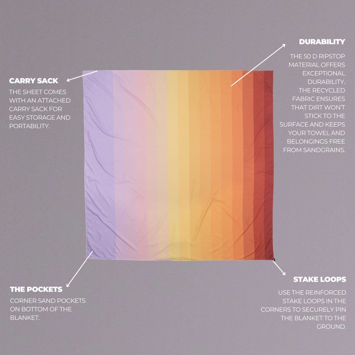 VOITED Sandfree Beach Sheet - Golden Drift