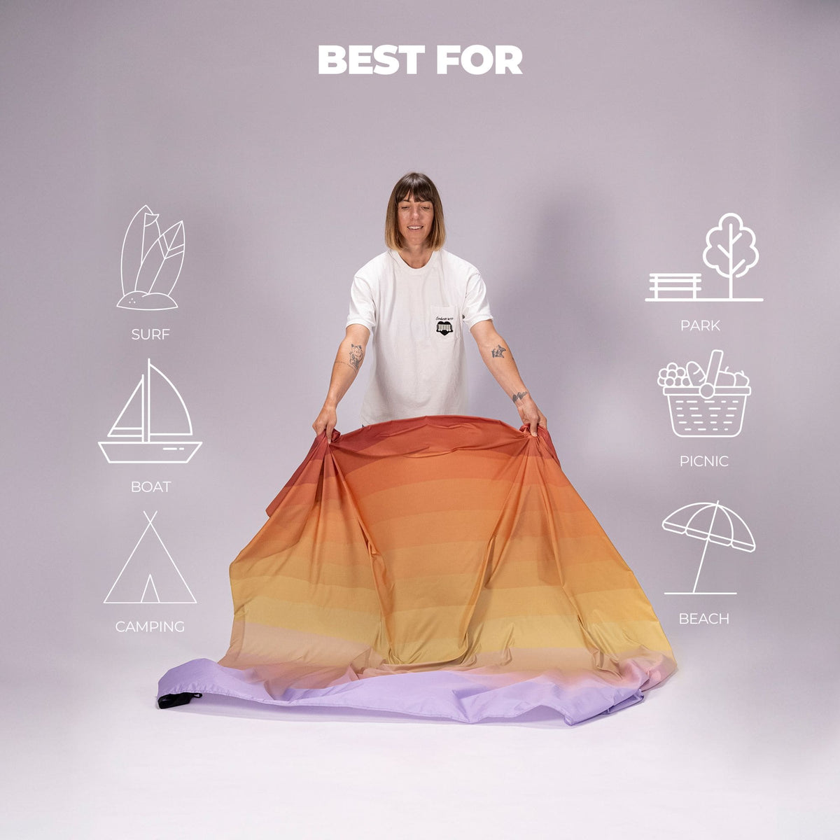 VOITED Sandfree Beach Sheet - Golden Drift