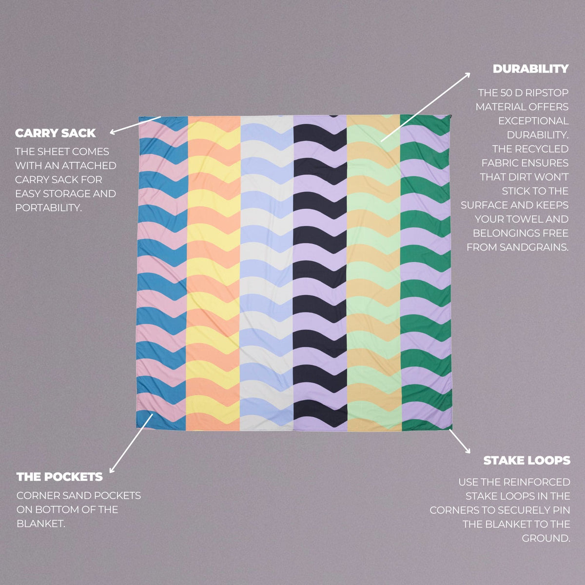 VOITED Sandfree Beach Sheet - Seacrest