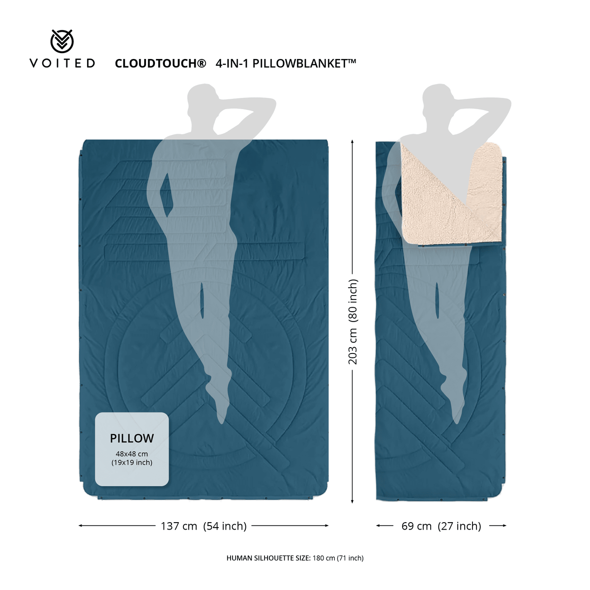 Voited Cloudtouch™ Indoor/Outdoor Camping Blanket - Lens