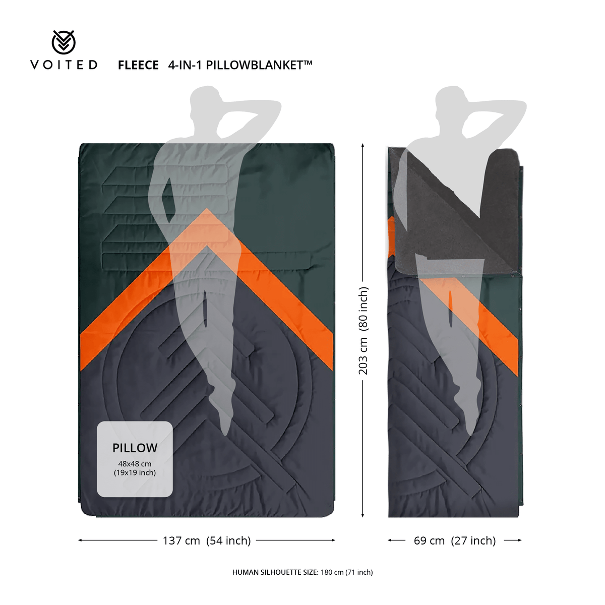 Voited Fleece Outdoor Camping Blanket - Sunrays