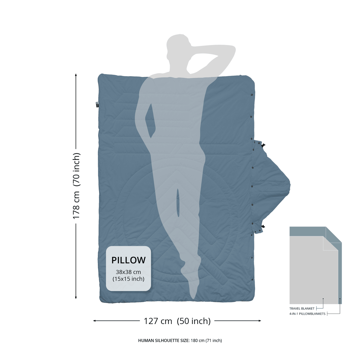 Voited Recycled Ripstop Travel Blanket - Camp Vibes Two