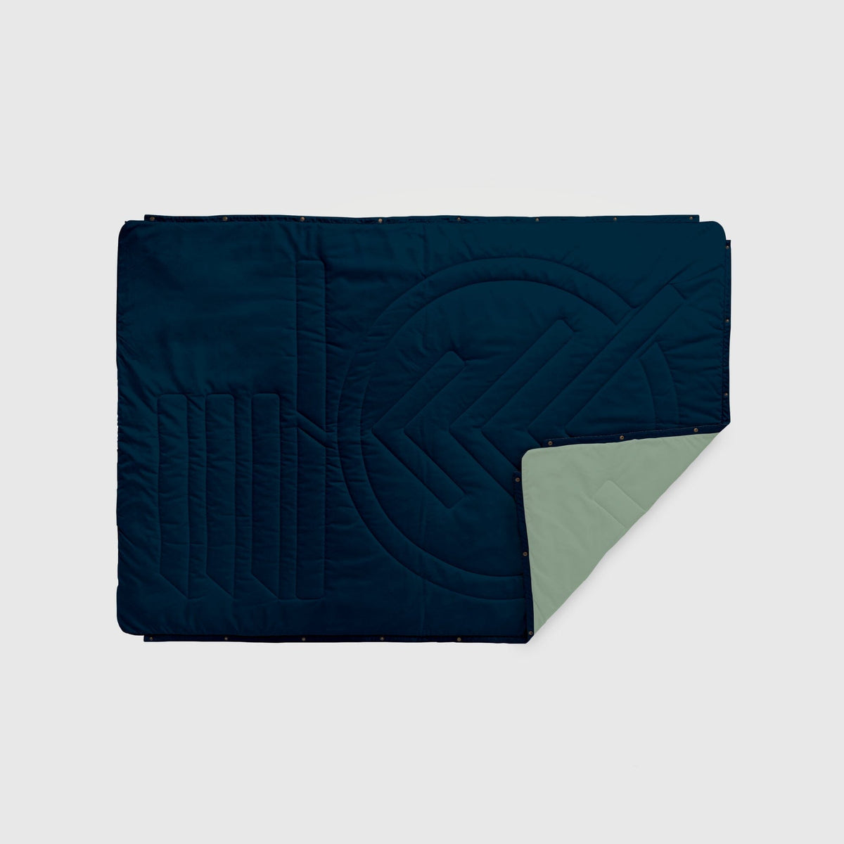 Voited Recycled Ripstop Outdoor Camping Blanket - Ocean Navy / Cameo Green