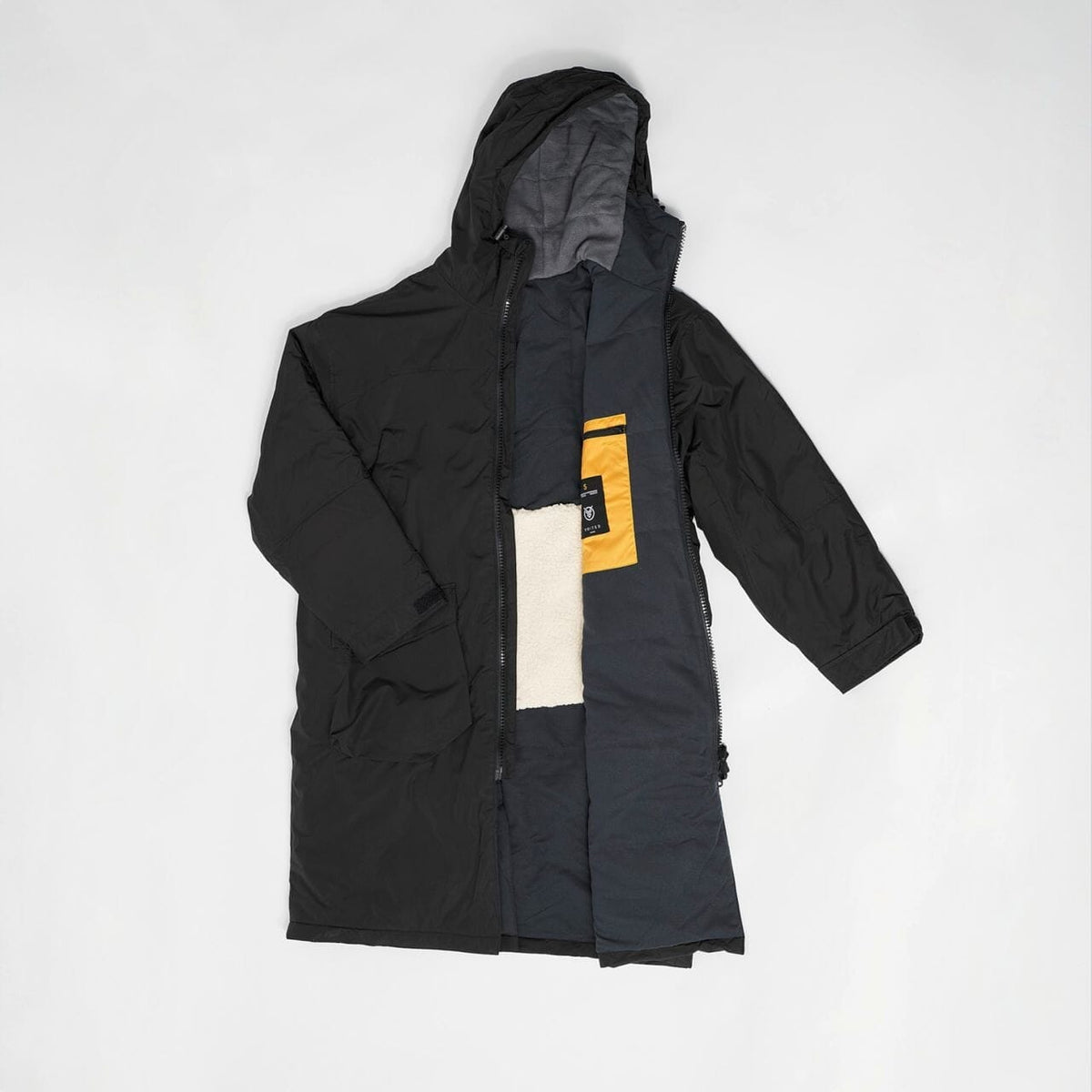 Voited Outdoor Change Robe & Drycoat For Surfing, Camping, Vanlife & Wild Swimming - Black